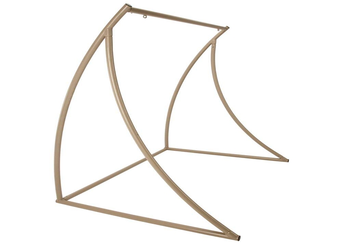 Fade Resistant Double Camping Hammock Chair Stand Porch Taupe , Hammock Swing Chair Stand