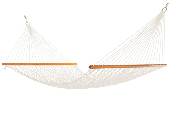 Outdoor Double Polyester Rope Hammock White Free Standing Hammock