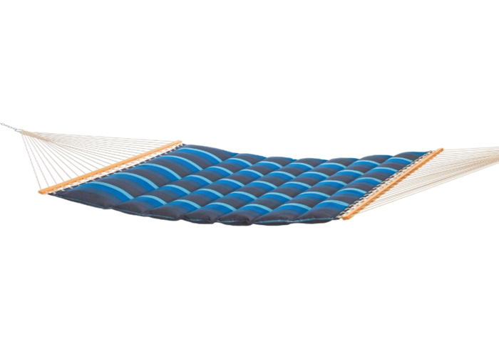 Double Wide Polyester Pillow Top Hammocks , Ocean Wave Free Standing Hammock 450lbs Capacity