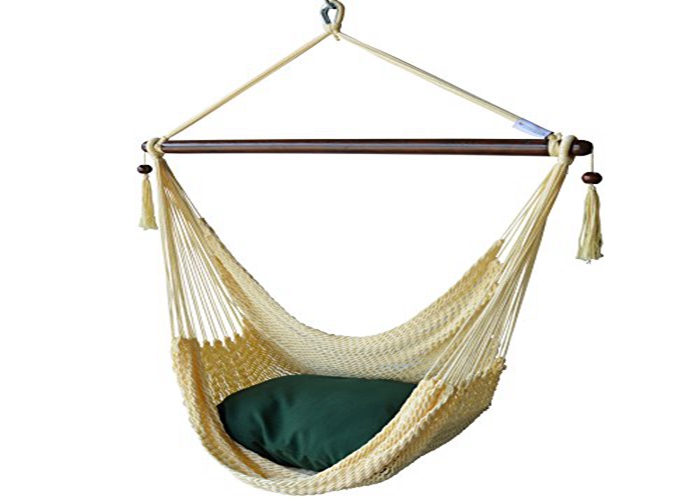 Large Caribbean Hammock Chair Creamy , Outdoor Hammock Swing Chair