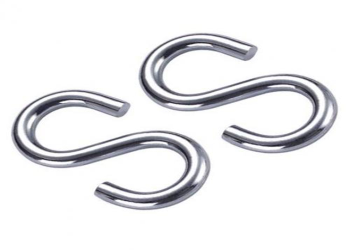Two Pack Hammock Hanging Accessories , S Shaped Hooks Galvanized Utility 15.5 Cm